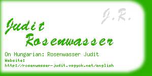 judit rosenwasser business card